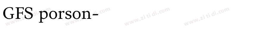 GFS porson字体转换